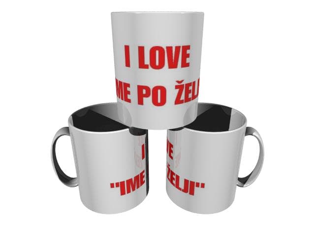Lustige Tasse I love mit eigenem Namen
