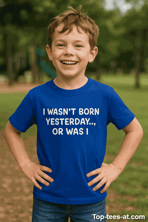 Lustiges Kinder T-Shirt I Wasn't Born Yesterday