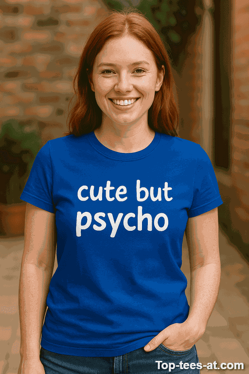 Lustiges T-Shirt Cute But Psycho