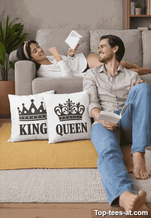 Pärchen Kissen Set King Queen